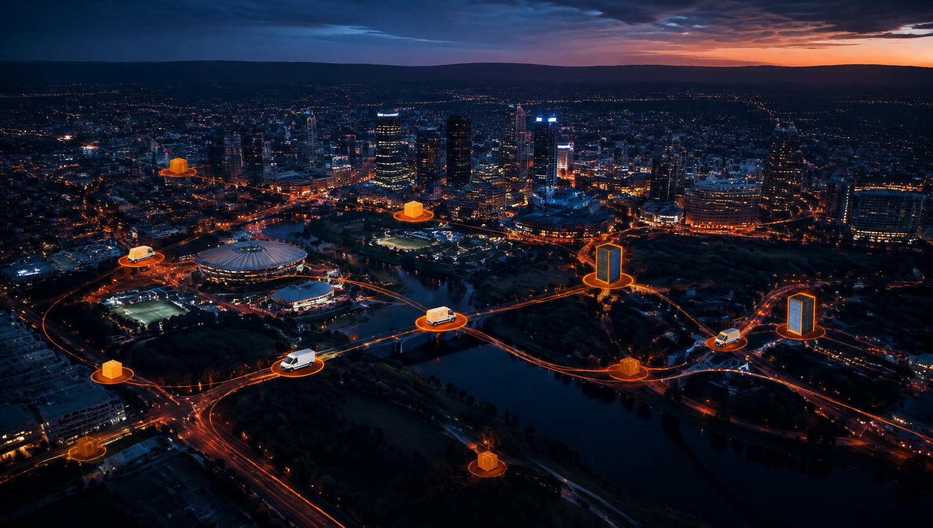 LinqMile delivery network across Adelaide